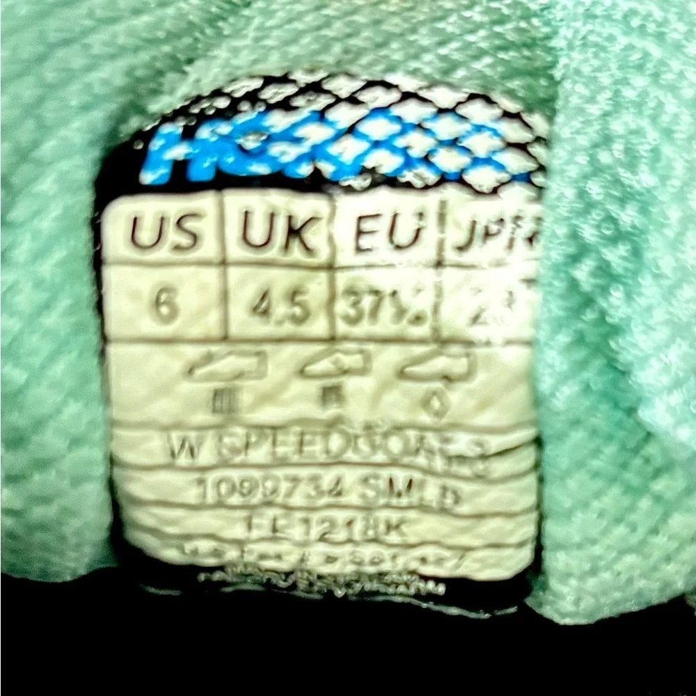 Hoka One One Speedgoat 3 Teal and Navy Shoes-Size 6 - Picture 7 of 7